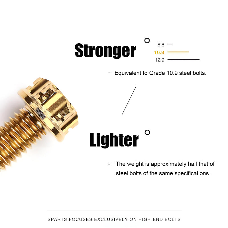 M4 × L6/8/10-25mm Titanium Alloy Bolts For Motorcycle