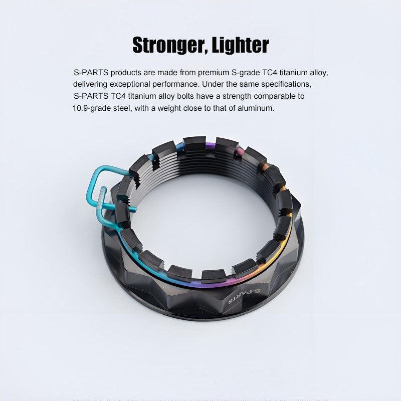 M48 Titanium Rear Axle Nuts for DUCATI V4/V2/Streetfighter with Snap Ring