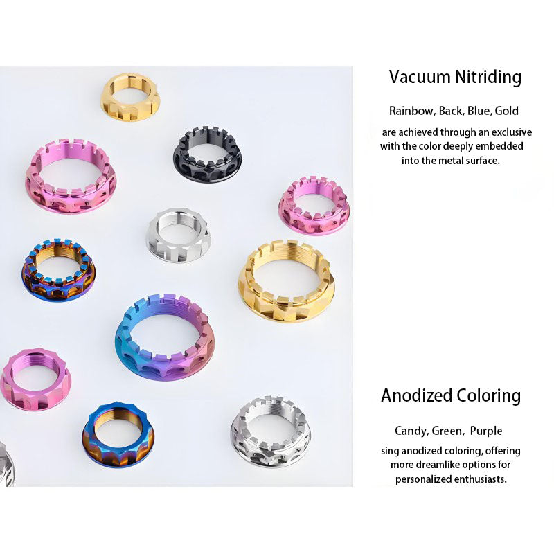 M48 Titanium Rear Axle Nuts for DUCATI V4/V2/Streetfighter with Snap Ring