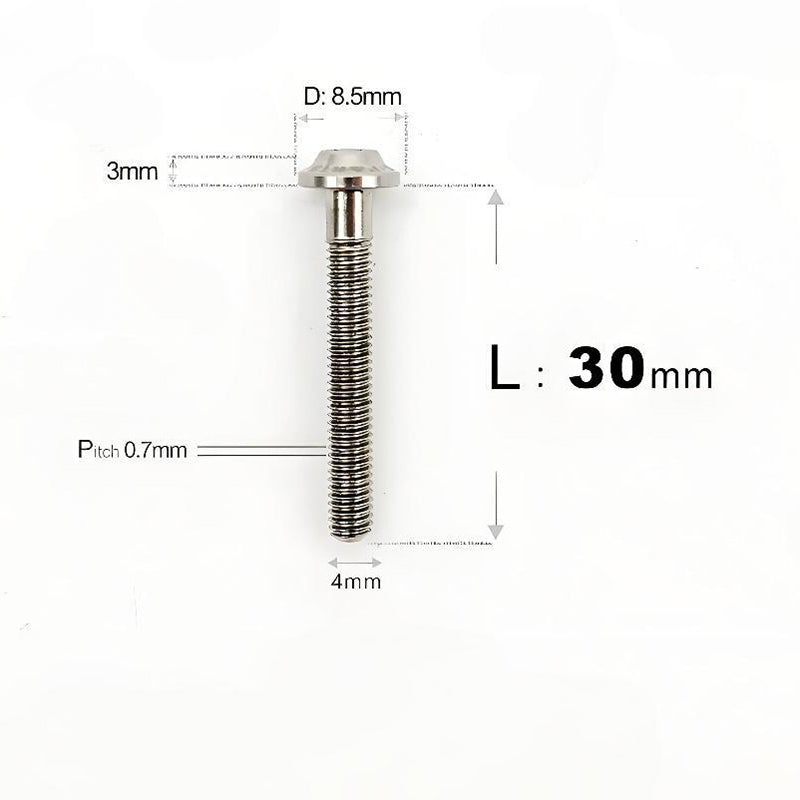 M4 X 6/10/20/30 Button Head Bolts For Electric Motorcycle - Titanium
