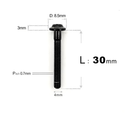 M4 X 6/10/20/30 Button Head Bolts For Electric Motorcycle - Titanium