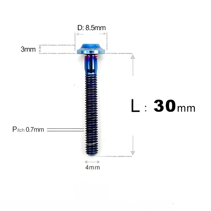 M4 X 6/10/20/30 Button Head Bolts For Electric Motorcycle - Titanium