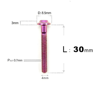 M4 X 6/10/20/30 Button Head Bolts For Electric Motorcycle - Titanium