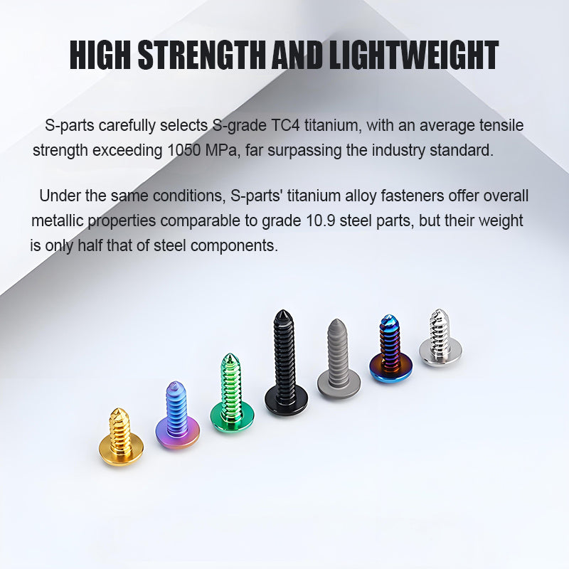 M4 X L12 - 30mm Titanium Screws For E-bike And Motorcycle Body Panels - HD8.5