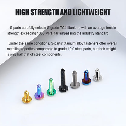 M4 X L12 - 30mm Titanium Screws For E-bike And Motorcycle Body Panels - HD8.5