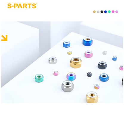 M4/M5/M6/M8/M10/M12 Titanium Hex Nylon Locknuts