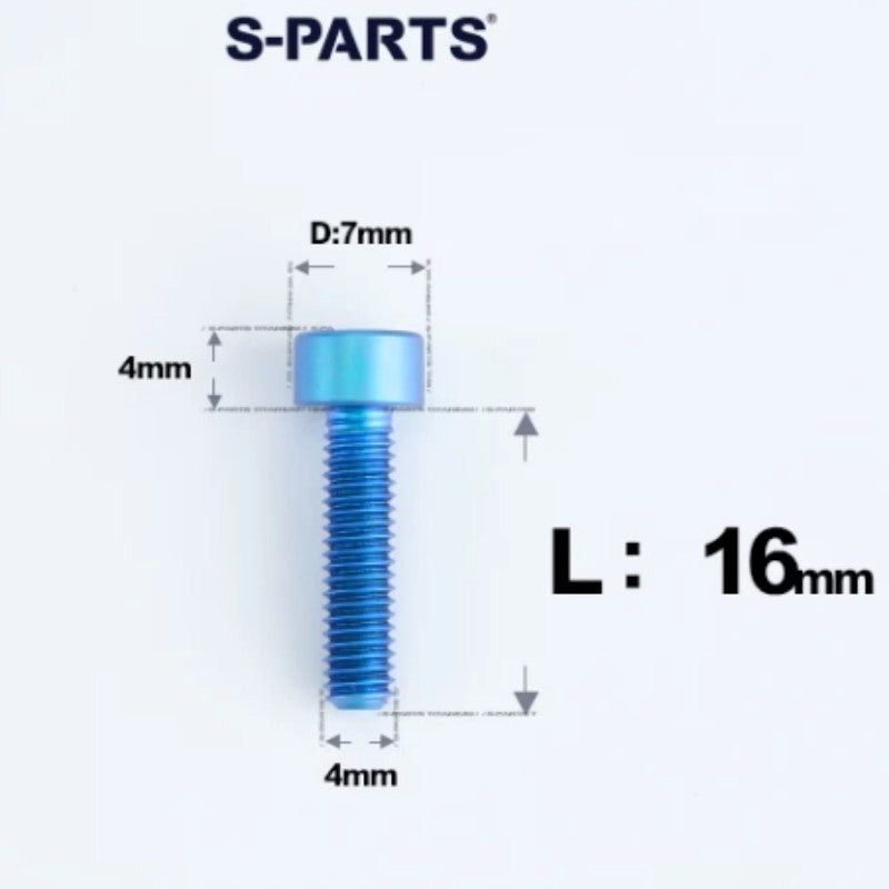 M4 Titanium Bolts - High-Strength Grade 5 Screws for Bike, Motorcycle & DIY (6-25mm)