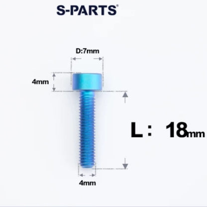 M4 Titanium Bolts - High-Strength Grade 5 Screws for Bike, Motorcycle & DIY (6-25mm)