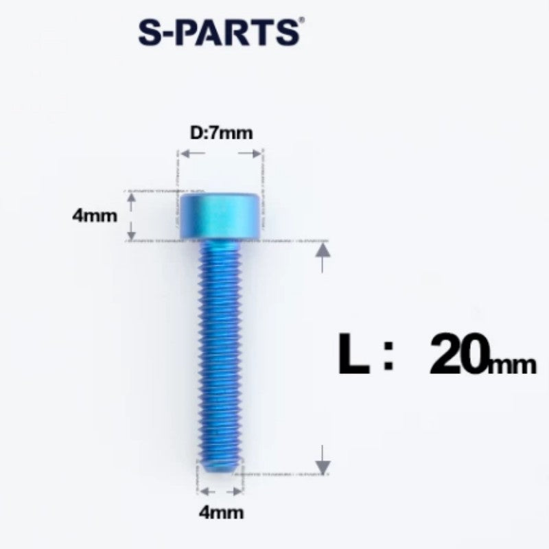 M4 Titanium Bolts - High-Strength Grade 5 Screws for Bike, Motorcycle & DIY (6-25mm)