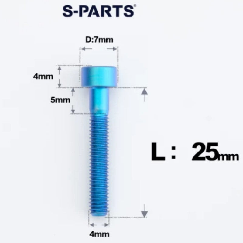 M4 Titanium Bolts - High-Strength Grade 5 Screws for Bike, Motorcycle & DIY (6-25mm)