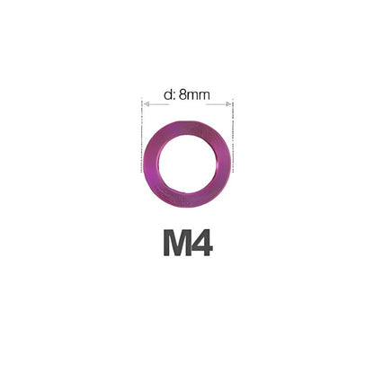 M3/M4/M5/M6 Titanium Flat Washers for Road and Mountain Bikes