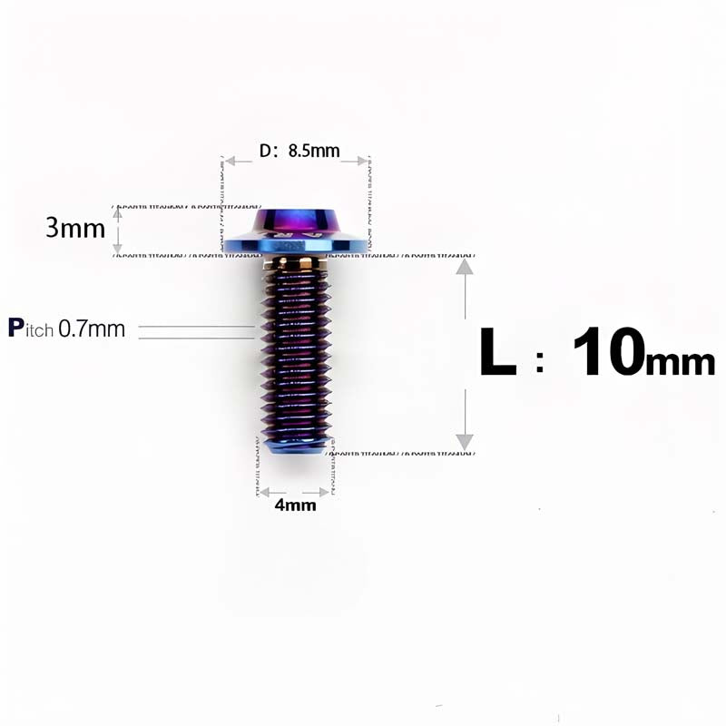 M4 X 6/10/20/30 Button Head Bolts For Electric Motorcycle - Titanium