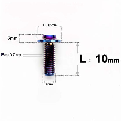M4 X 6/10/20/30 Button Head Bolts For Electric Motorcycle - Titanium