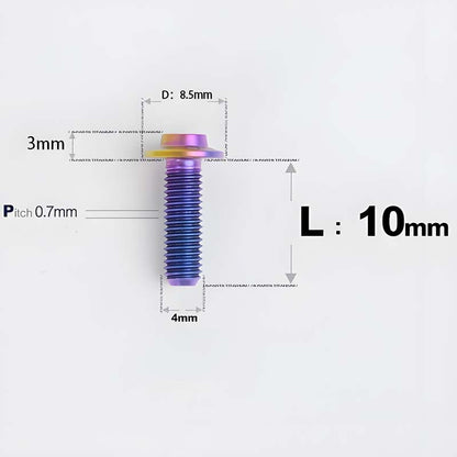 M4 X 6/10/20/30 Button Head Bolts For Electric Motorcycle - Titanium