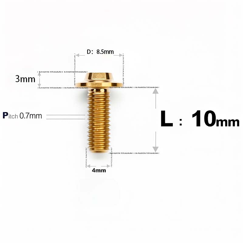 M4 X 6/10/20/30 Button Head Bolts For Electric Motorcycle - Titanium