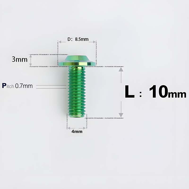 M4 X 6/10/20/30 Button Head Bolts For Electric Motorcycle - Titanium