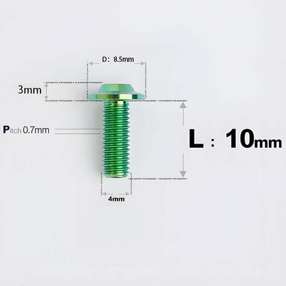 M4 X 6/10/20/30 Button Head Bolts For Electric Motorcycle - Titanium