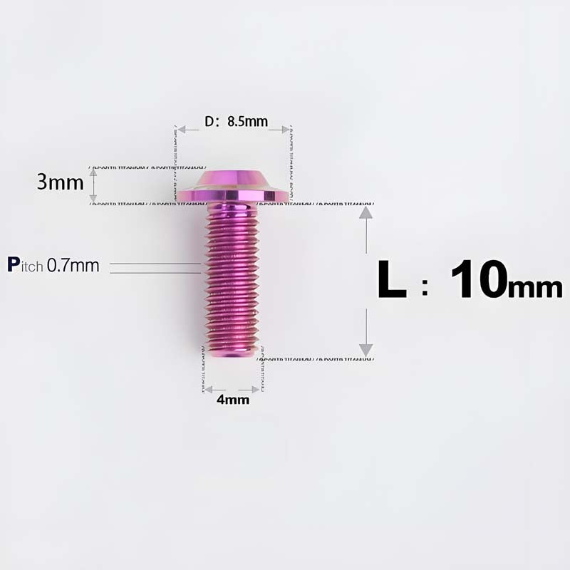 M4 X 6/10/20/30 Button Head Bolts For Electric Motorcycle - Titanium