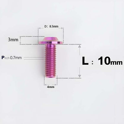 M4 X 6/10/20/30 Button Head Bolts For Electric Motorcycle - Titanium