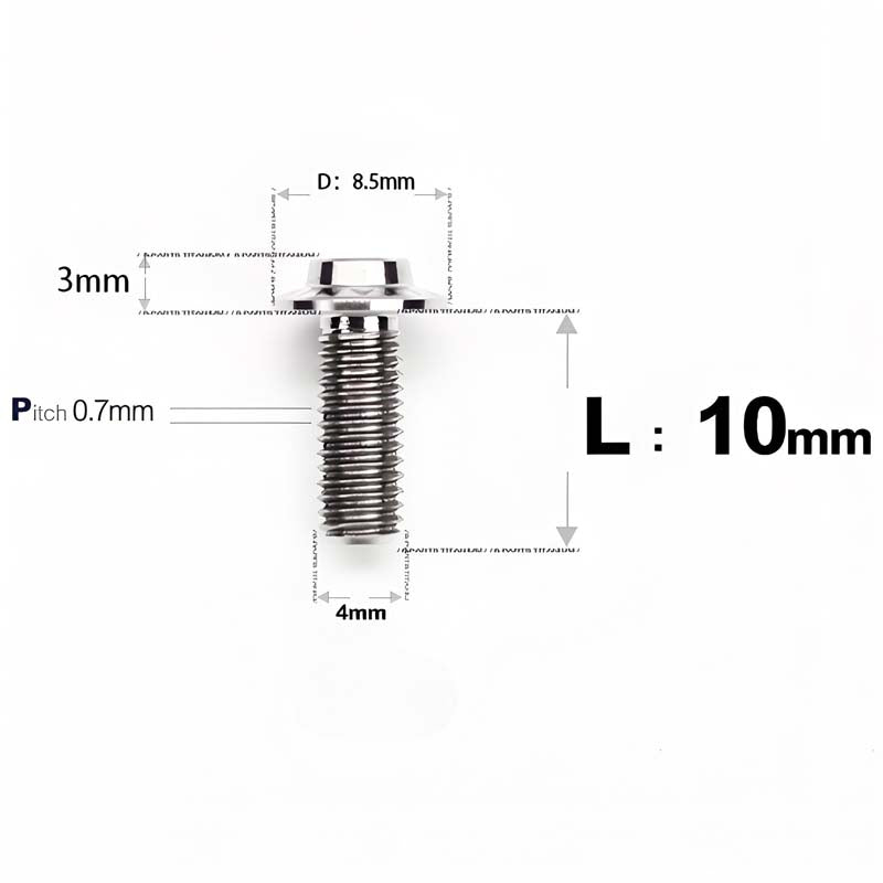 M4 X 6/10/20/30 Button Head Bolts For Electric Motorcycle - Titanium
