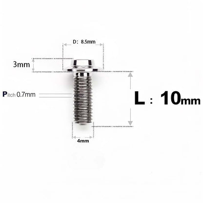 M4 X 6/10/20/30 Button Head Bolts For Electric Motorcycle - Titanium