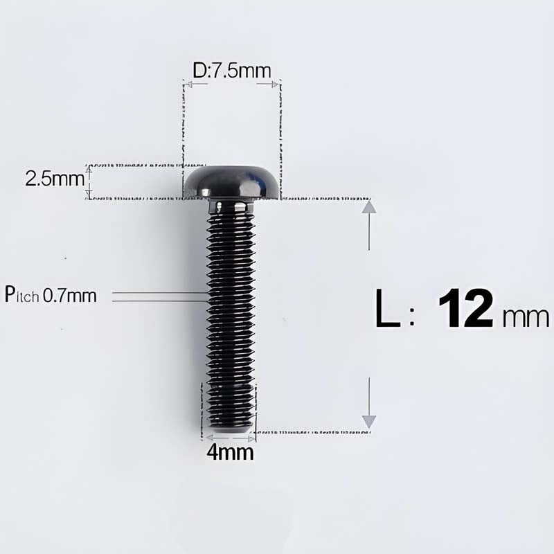 M4 X 6/8/10/12/25MM Button Head Cap Bolts Titanium Bolt For Road Bike