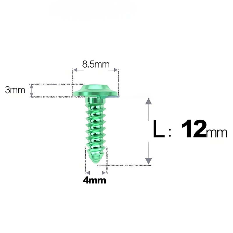 M4 X L12 - 30mm Titanium Screws For E-bike And Motorcycle Body Panels - HD8.5