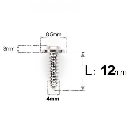 M4 X L12 - 30mm Titanium Screws For E-bike And Motorcycle Body Panels - HD8.5