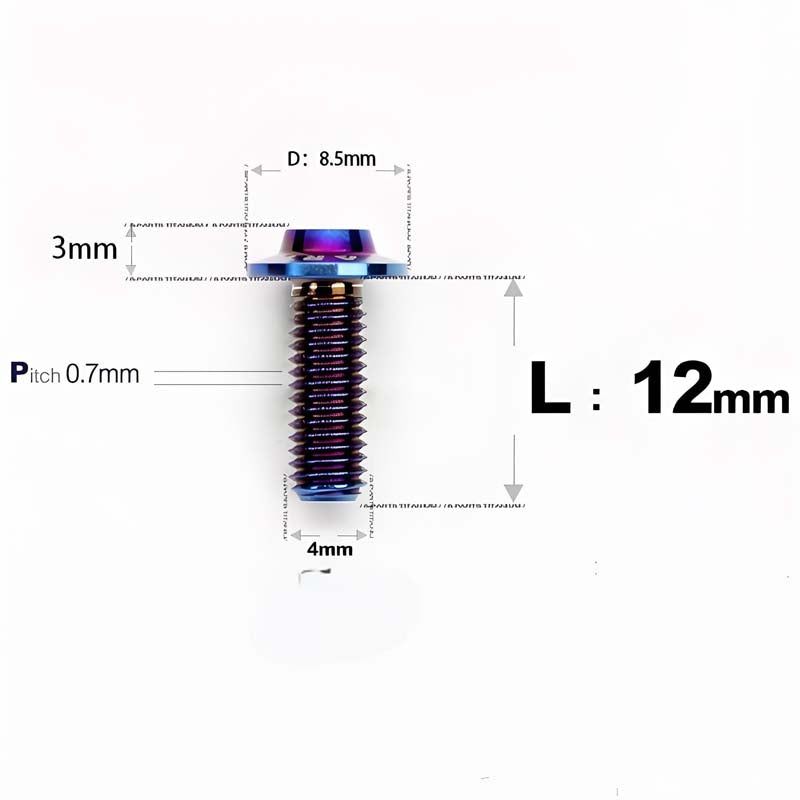M4 X 6/10/20/30 Button Head Bolts For Electric Motorcycle - Titanium