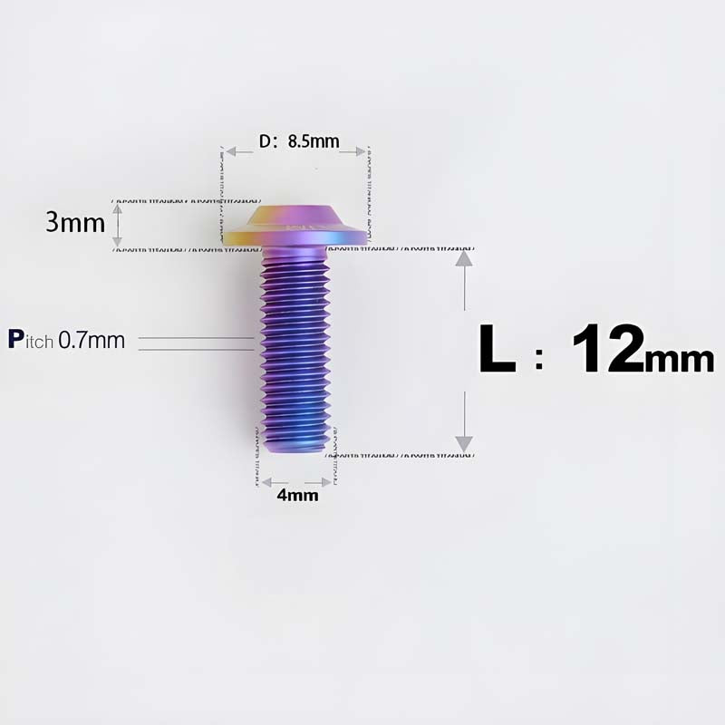 M4 X 6/10/20/30 Button Head Bolts For Electric Motorcycle - Titanium