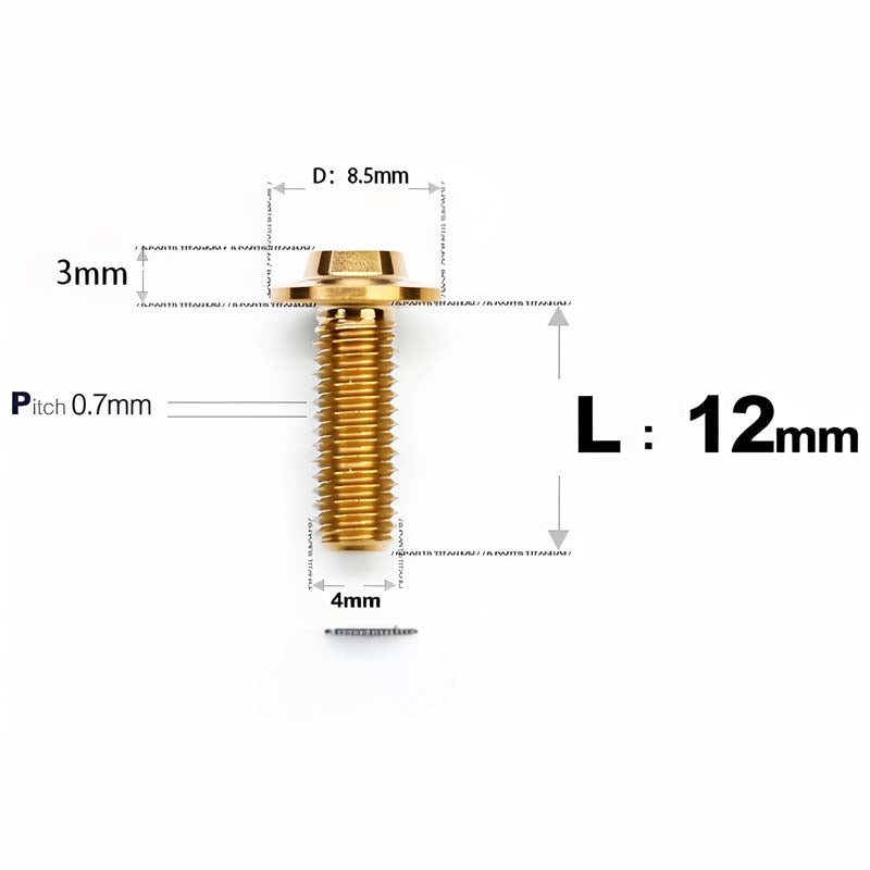 M4 X 6/10/20/30 Button Head Bolts For Electric Motorcycle - Titanium