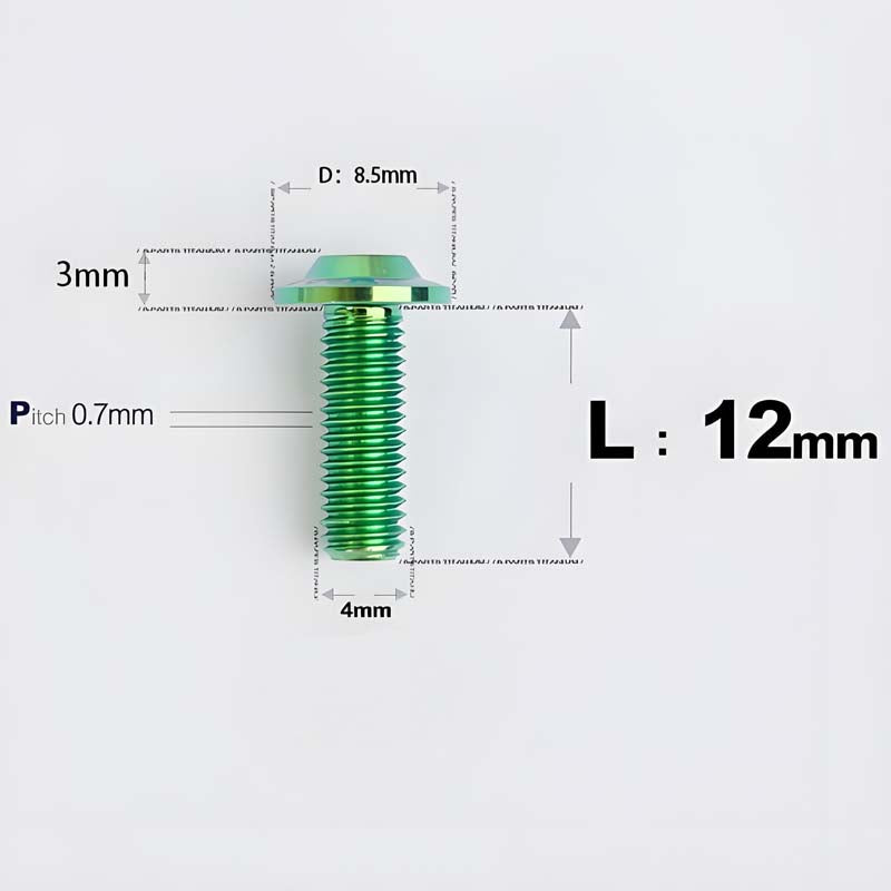 M4 X 6/10/20/30 Button Head Bolts For Electric Motorcycle - Titanium
