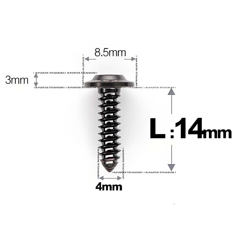 M4 X L12 - 30mm Titanium Screws For E-bike And Motorcycle Body Panels - HD8.5