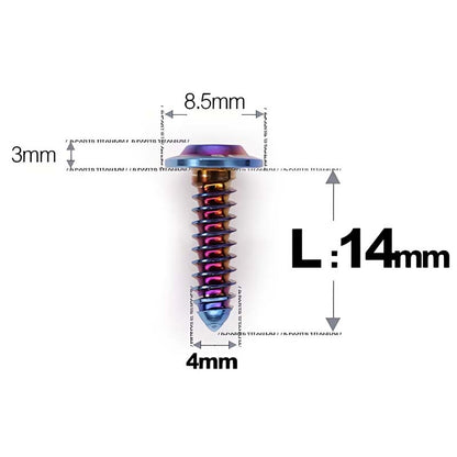 M4 X L12 - 30mm Titanium Screws For E-bike And Motorcycle Body Panels - HD8.5