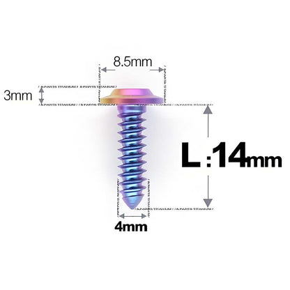 M4 X L12 - 30mm Titanium Screws For E-bike And Motorcycle Body Panels - HD8.5
