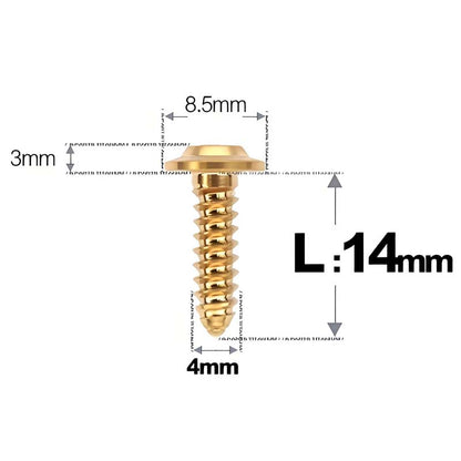 M4 X L12 - 30mm Titanium Screws For E-bike And Motorcycle Body Panels - HD8.5