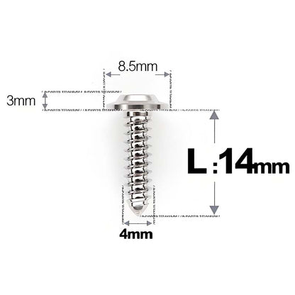 M4 X L12 - 30mm Titanium Screws For E-bike And Motorcycle Body Panels - HD8.5