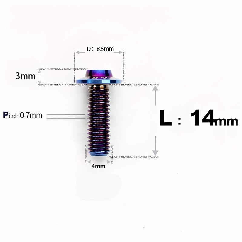 M4 X 6/10/20/30 Button Head Bolts For Electric Motorcycle - Titanium