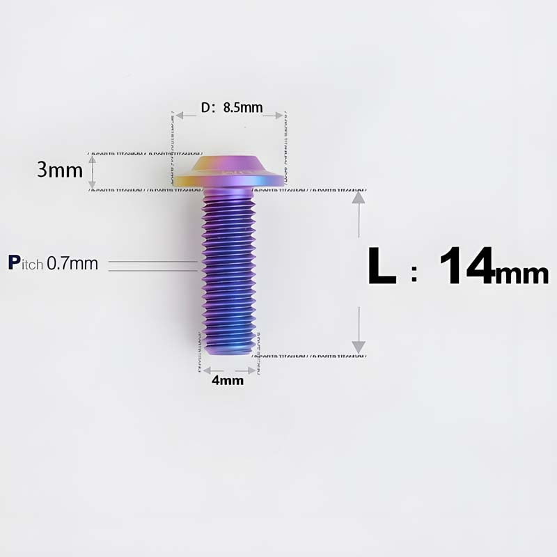 M4 X 6/10/20/30 Button Head Bolts For Electric Motorcycle - Titanium