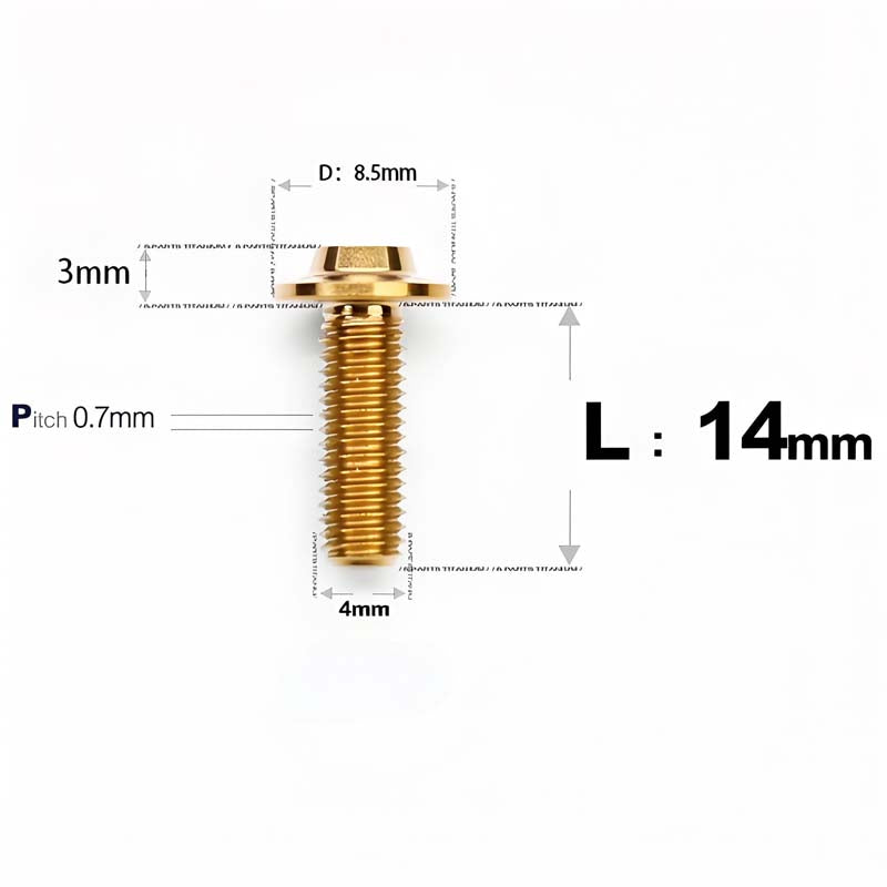 M4 X 6/10/20/30 Button Head Bolts For Electric Motorcycle - Titanium