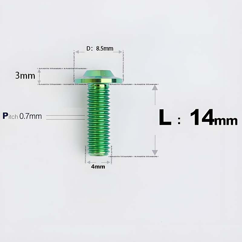 M4 X 6/10/20/30 Button Head Bolts For Electric Motorcycle - Titanium