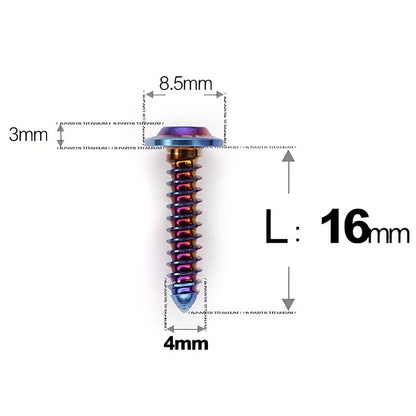 M4 X L12 - 30mm Titanium Screws For E-bike And Motorcycle Body Panels - HD8.5
