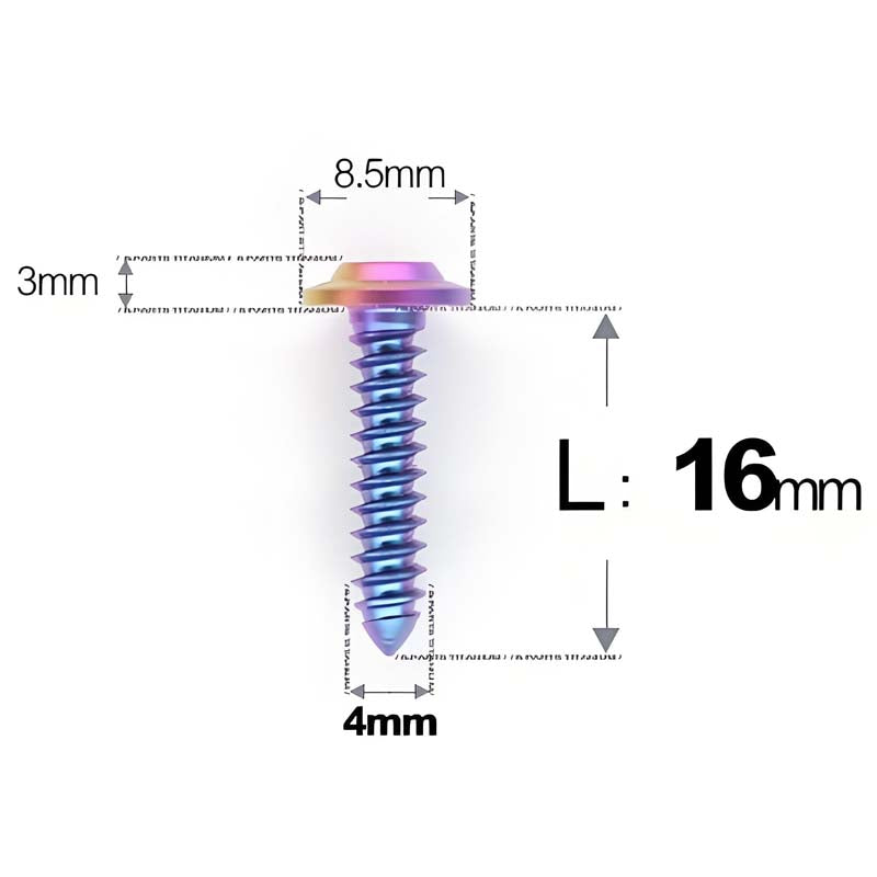 M4 X L12 - 30mm Titanium Screws For E-bike And Motorcycle Body Panels - HD8.5