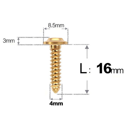 M4 X L12 - 30mm Titanium Screws For E-bike And Motorcycle Body Panels - HD8.5