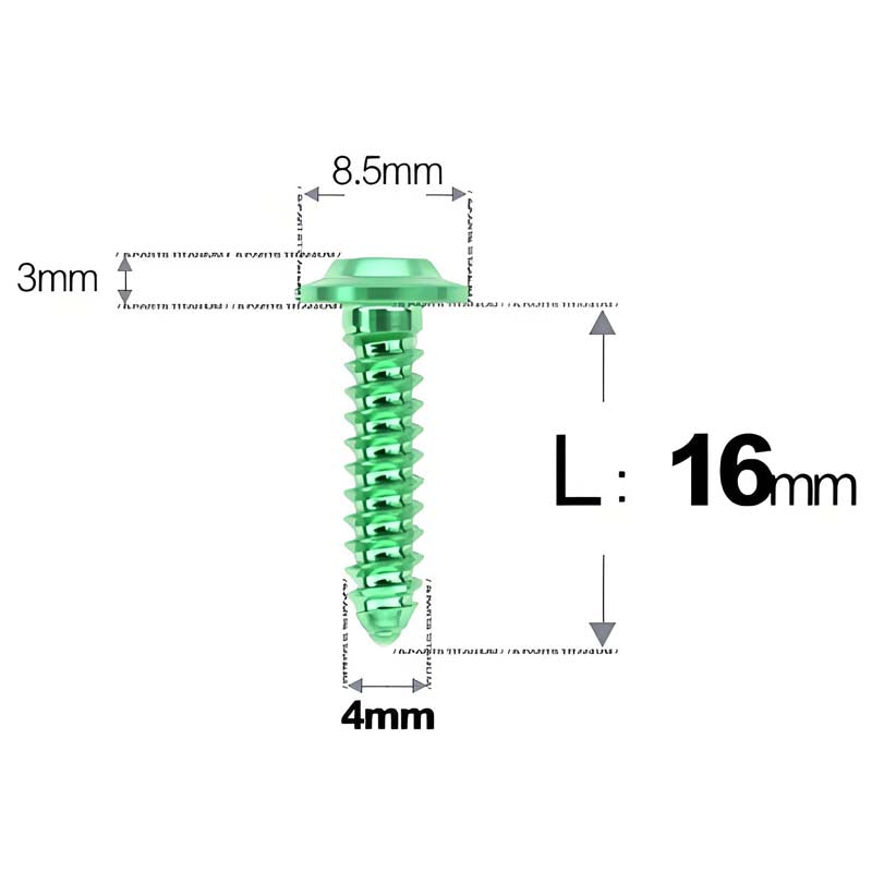 M4 X L12 - 30mm Titanium Screws For E-bike And Motorcycle Body Panels - HD8.5