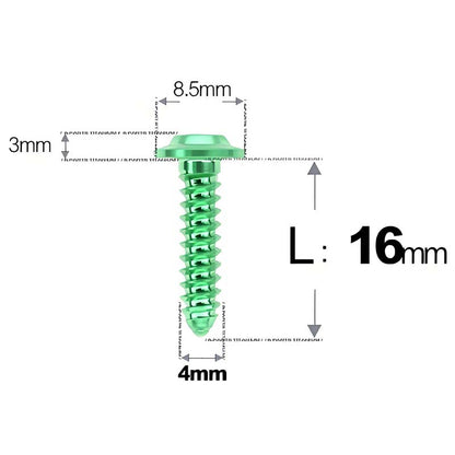 M4 X L12 - 30mm Titanium Screws For E-bike And Motorcycle Body Panels - HD8.5
