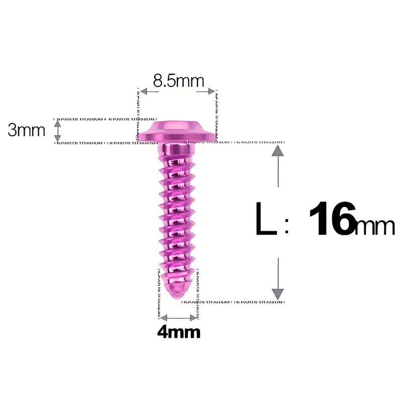 M4 X L12 - 30mm Titanium Screws For E-bike And Motorcycle Body Panels - HD8.5