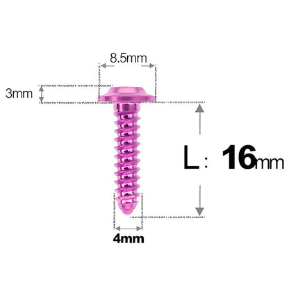 M4 X L12 - 30mm Titanium Screws For E-bike And Motorcycle Body Panels - HD8.5