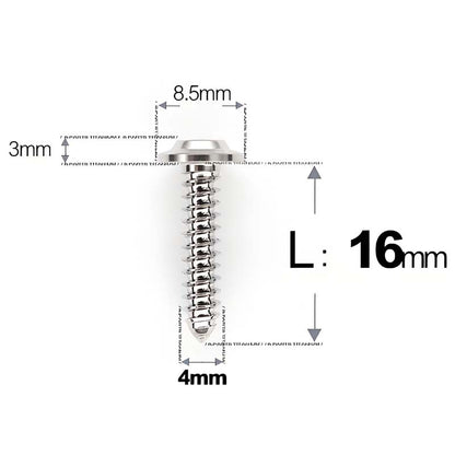 M4 X L12 - 30mm Titanium Screws For E-bike And Motorcycle Body Panels - HD8.5