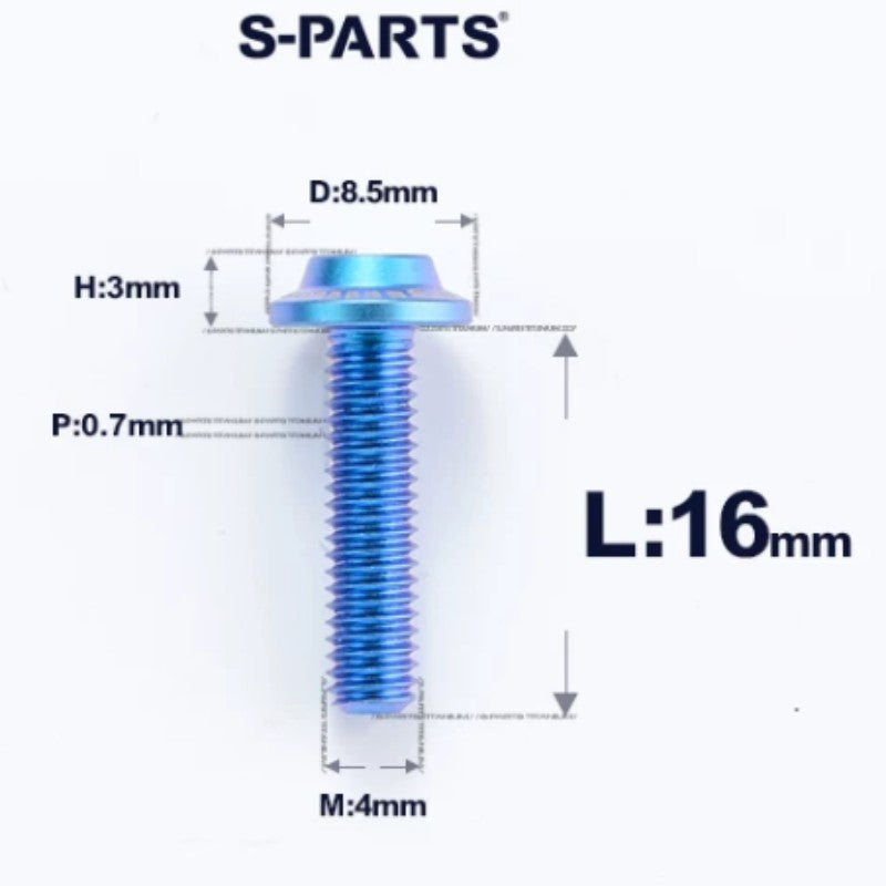 M4 X 6/10/20/30 Button Head Bolts For Electric Motorcycle - Titanium
